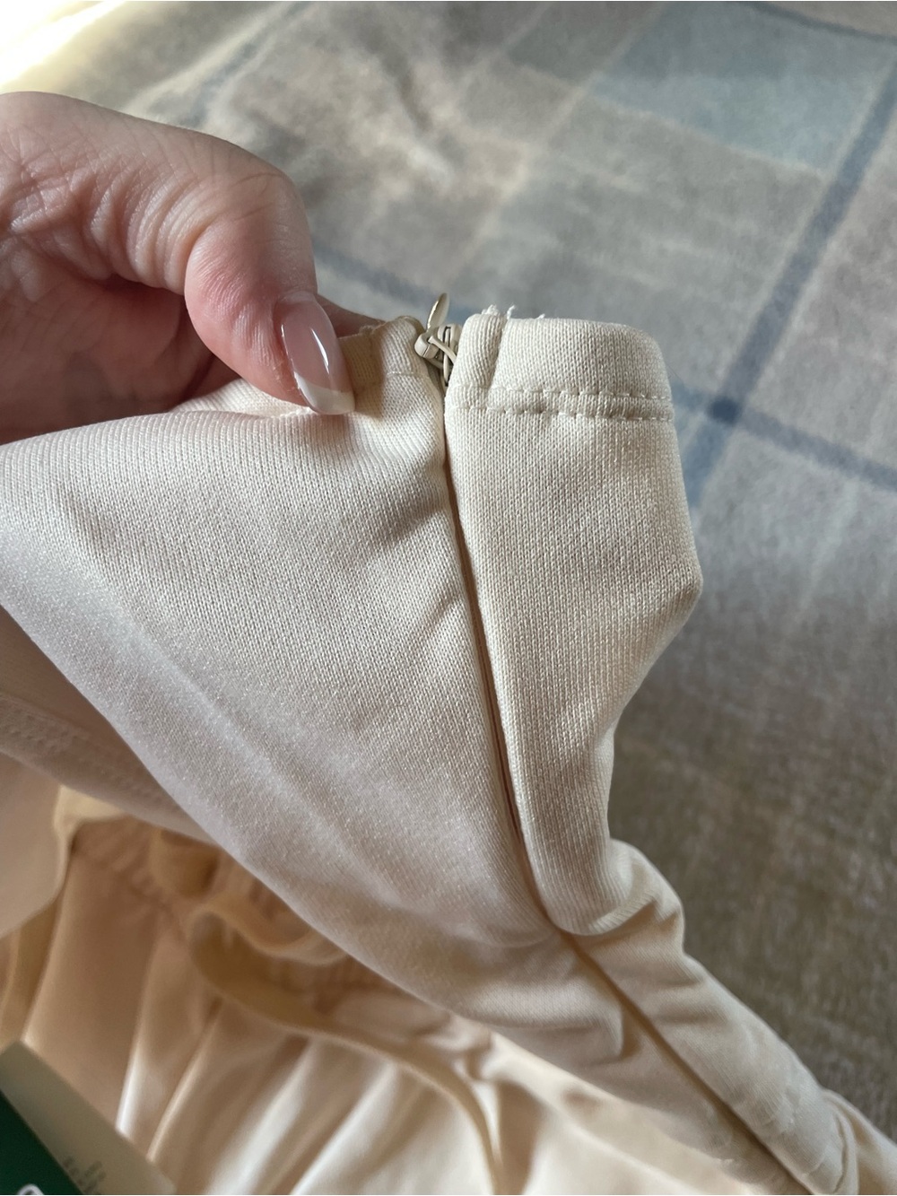 HALARA Cream Strapless Cargo Jumpsuit with Drawstring Waist - Picture 4 of 6